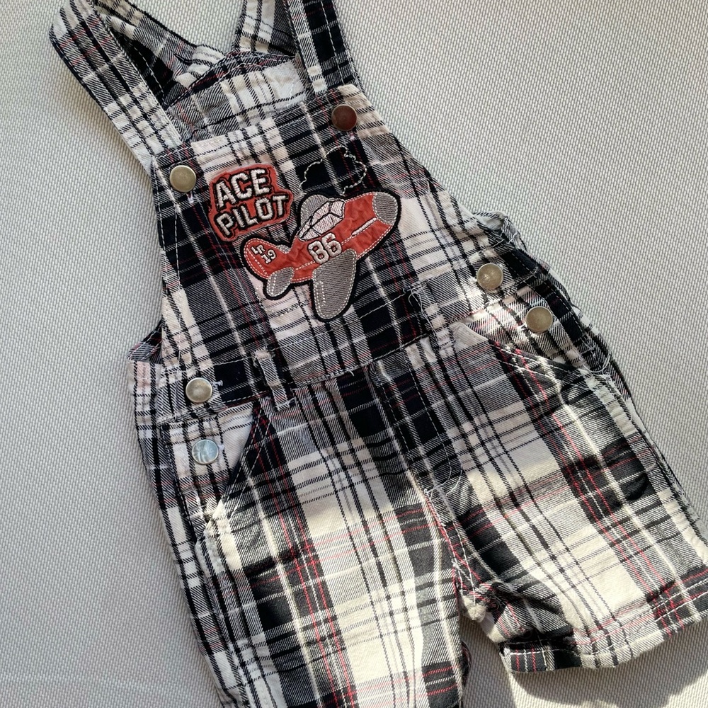 Plaid Kids Overalls